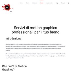 Motion Graphics: che cos'è e come la realizziamo