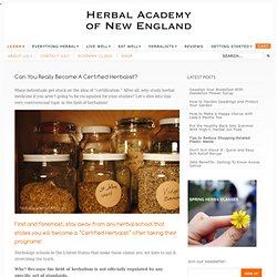 Can You Really Become A Certified Herbalist?