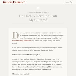 Do I Really Need to Clean My Gutters? – Gutters Unlimited