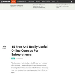 15 Free And Really Useful Online Courses For Entrepreneurs