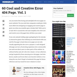 60 Really Cool and Creative Error 404 Pages