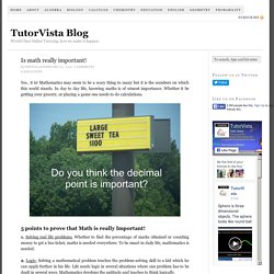 Is Math really Important!? - TutorVista Blog