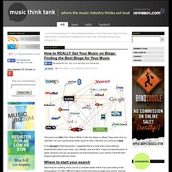 How to REALLY Get Your Music on Blogs: Finding the Best Blogs for Your Music