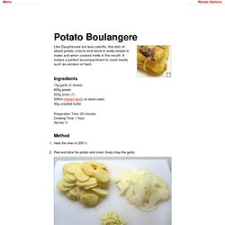 Really Nice Recipes - Potato Boulangere