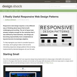 5 Really Useful Responsive Web Design Patterns