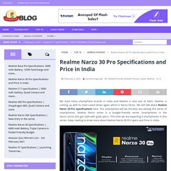 Realme Narzo 30 Pro Specifications: Best in Narzo Series