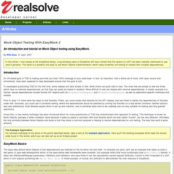 Realsolve - Mock Object Testing With EasyMock 2