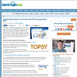 Google Realtime Search & The Aftermath Of The Google-Twitter Split - Aurora