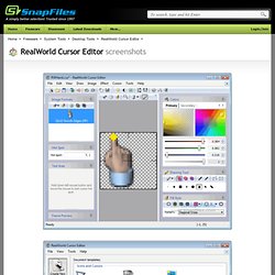 RealWorld Cursor Editor screenshot and download at SnapFiles.com - Aurora