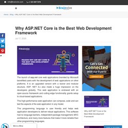 Reason Why ASP.NET Core is Best Web Development Framework