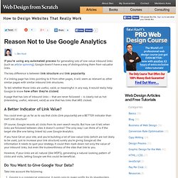 Reason Not to Use Google Analytics