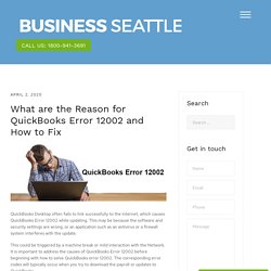 QuickBooks Error 12002- how to fix it? Payroll Updating