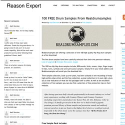 Reason Expert 100 FREE Drum Samples From Realdrumsamples - Reason Expert