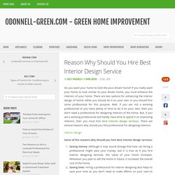 Read Top Reason Why Should Hire Experts Interior Design Services