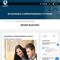 Reasonable Correspondence Courses