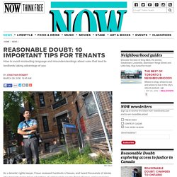Reasonable doubt: 10 important tips for tenants