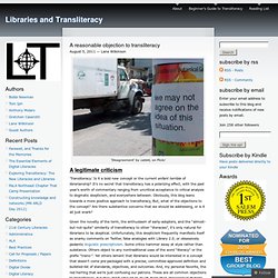 A reasonable objection to transliteracy