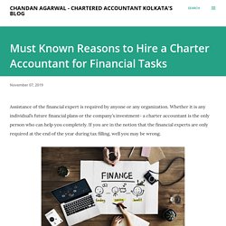 Must Known Reasons to Hire a Charter Accountant for Financial Tasks