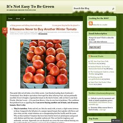 8 Reasons Never to Buy Another Winter Tomato « It's Not Easy To Be Green