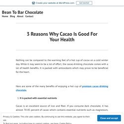 Enjoy A Hot Cup Of Premium Cacao Drinking Chocolate