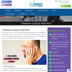 3 Reasons Causing Tooth Pain