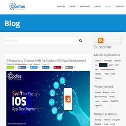 5 Reasons to Choose Swift for Custom iOS App Development
