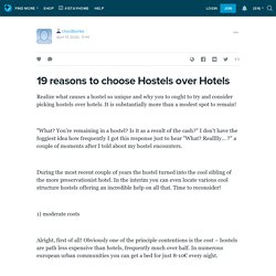 19 reasons to choose Hostels over Hotels : cloudbunks — LiveJournal