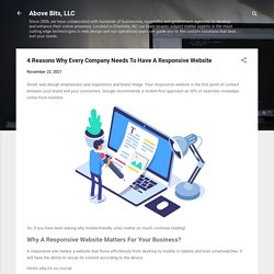 4 Reasons Why Every Company Needs To Have A Responsive Website