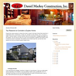 Top Reasons to Consider a Duplex Home