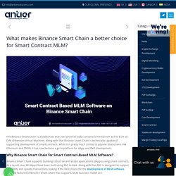 Reasons to build Smart Contract Based MLM Software on Binance Smart Chain