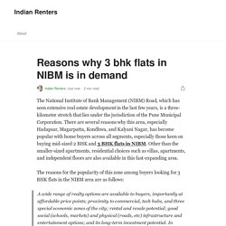 Reasons why 3 bhk flats in NIBM is in demand