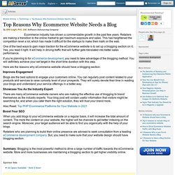 Reasons Why eCommerce Website should have a Blog Section