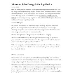 Renewable Commercial Solar Solutions in Ontario