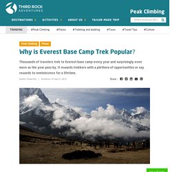 Reasons Why Everest Base Camp Trek Is So Popular Updated