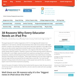 38 Reasons Why Every Educator Needs an iPad Pro