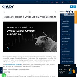 Reasons to launch a White Label Crypto Exchange - Antier Solutions