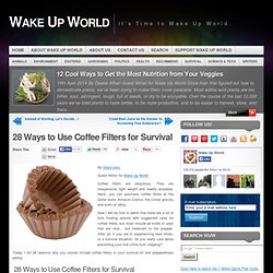 28 Reasons to Use Coffee Filters for Survival