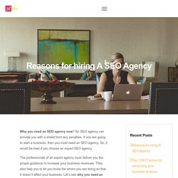 Reasons for hiring A SEO Agency