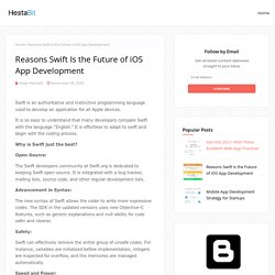 Reasons Swift Is the Future of iOS App Development