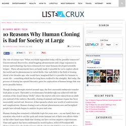 10 Reasons Why Human Cloning is Bad for Society at Large - List Crux