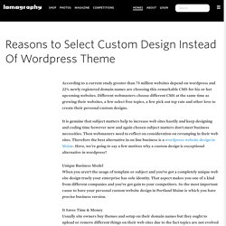 Reasons to Select Custom Design Instead Of Wordpress Theme