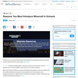 Reasons You Must Introduce Minecraft in Schools
