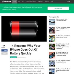 14 Reasons Why Your iPhone Goes Out Of Battery Quickly