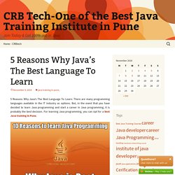 5 Reasons Why Java's The Best Language To Learn