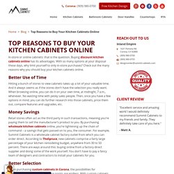 Top Reasons to Buy Your Kitchen Cabinets Online