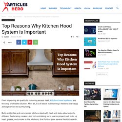Importance of Why Hood System in Kitchen