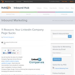 11 Reasons Your LinkedIn Company Page Sucks