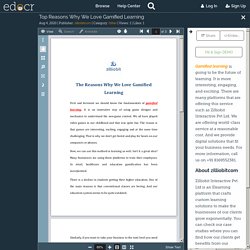 Significance of Using Gamified Learning