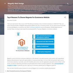 Top 4 Reasons To Choose Magneto For Ecommerce Website