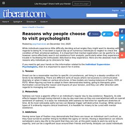 Reasons why people choose to visit psychologists